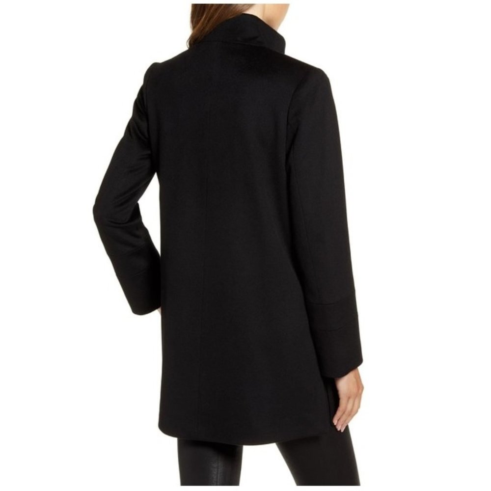 🎁 Fleurette Stand Collar Wool Car Coat - Picture 3 of 9
